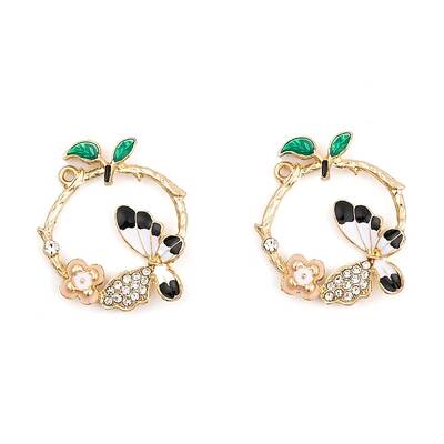 Rack Plating Alloy Enamel Pendants
