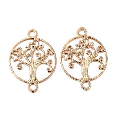 Rack Plating Brass Connector Charms