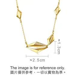 'M' 999 Gold Diamond Necklace