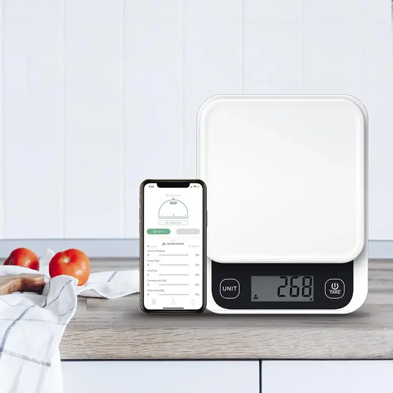 Smart Digital Food Scale, 1 Count Kitchen Food Scale with Nutritional Calculator, Food Weight Scale for Diet, Keto, Macro, Ca...