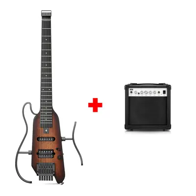 Donner HUSH™ X Electric Guitar - Sunburst / Guitar+20W Amplifier