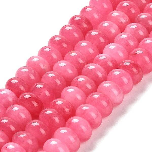 Dyed Natural White Jade Beads Strands