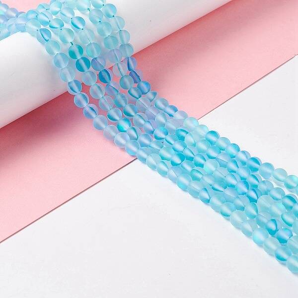 Synthetic Moonstone Beads Strands