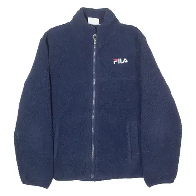 FILA Womens Fleece Jacket Blue UK 10