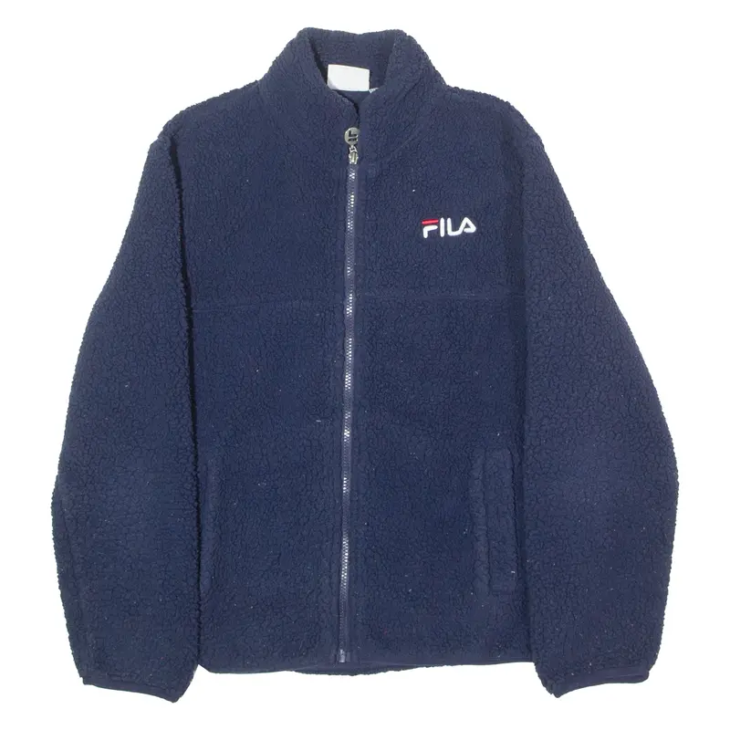 FILA Womens Fleece Jacket Blue UK 10