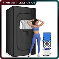 TEHANLD Portable Sauna Box for Home, Personal Steam Nurecover Saunas Heater at Home Use, 3L 1200W Steamer, Indoor Foldable Sa...