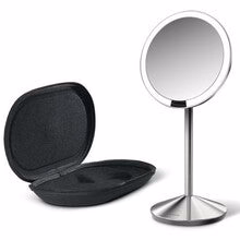Simplehuman Travel Cosmetic Mirror LED 10x Magnification Rechargeable Stainless Steel