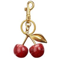 Keychain Cherry Bag Charms Purse, Key Chains Women Cute - Personalized Car Keyrings for Leather Handbags, Adorable Add-ons fo...