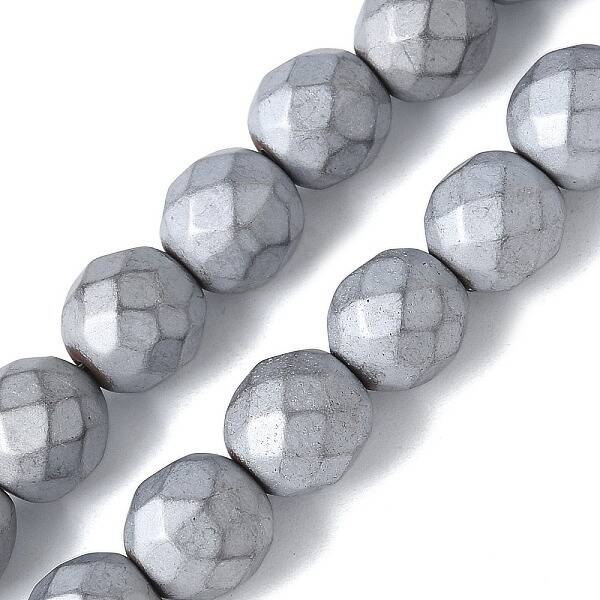 Electroplated Synthetic Non-magnetic Hematite Beads Strands