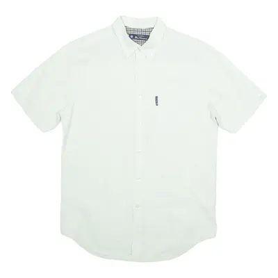 BEN SHERMAN Mens Plain Shirt Green S