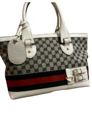 Pre-owned GUCCI Leather/Canvas Tote Bags Tote