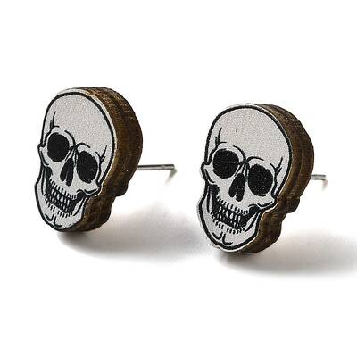 Wood Stud Earrings