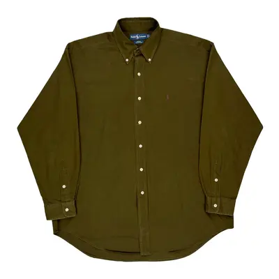 Blake Ralph Lauren Shirt - Large Green Cotton
