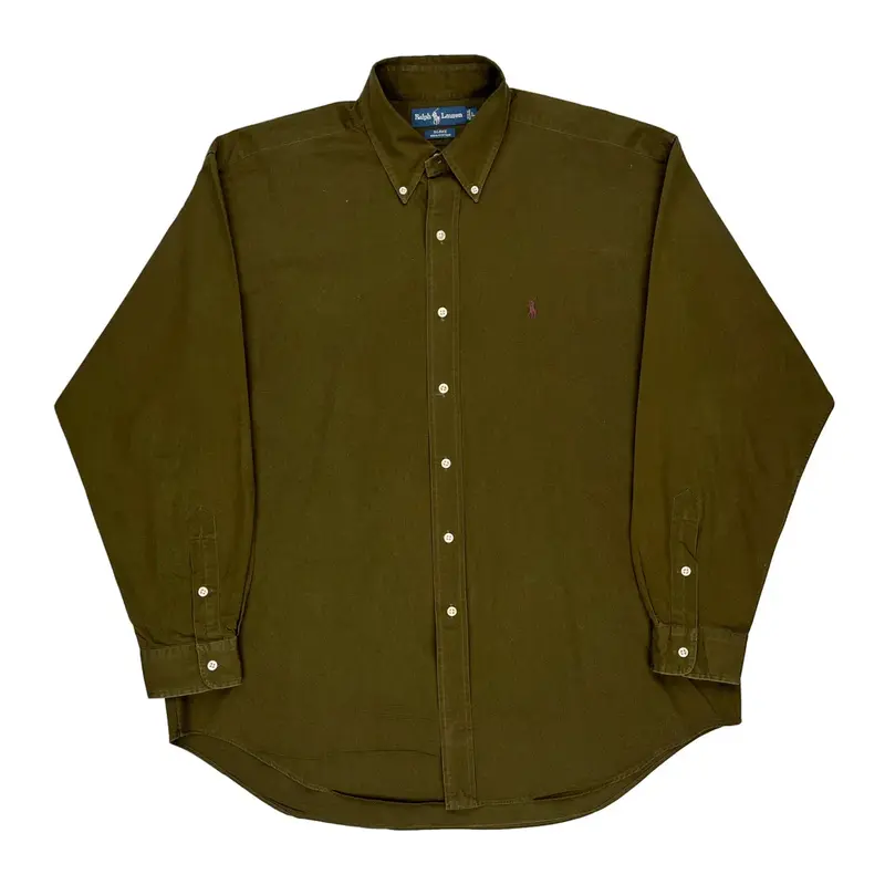 Blake Ralph Lauren Shirt - Large Green Cotton