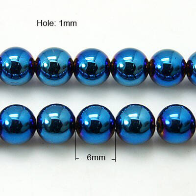 Non-Magnetic Synthetic Hematite Beads Strands