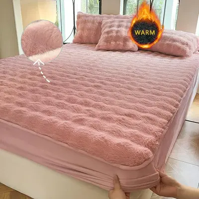 Solid Color Bed Cover, 1 Count Soft Comfortable Bedspread, Warm Bedding Supplies for Bedroom Hotel Dormitory