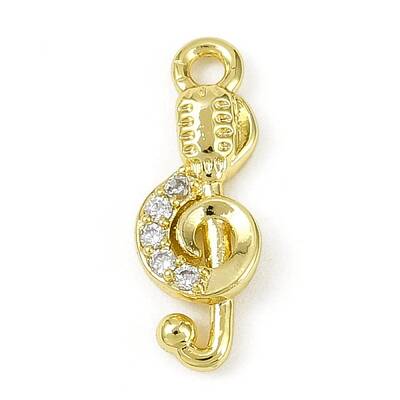 Brass Micro Pave Clear Cubic Zirconia Pendants