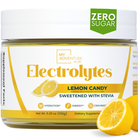 Zero Sugar Lemon Candy Electrolyte Powder – Refreshing Hydration with Stevia – Caffeine-Free, Vegan, Keto, Paleo Friendly...