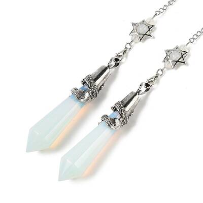 Opalite Cone Dowsing Pendulum Big Pointed Pendants