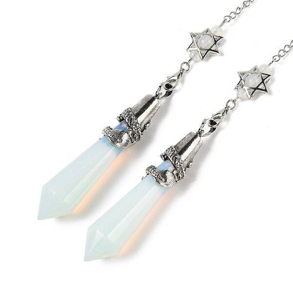 Opalite Cone Dowsing Pendulum Big Pointed Pendants