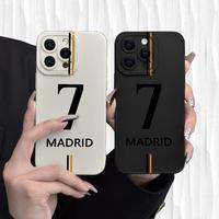 Popular NO.7 Madrid Design Phone Case, Suitable for iPhone Models 16, 15, 14, 13, 12, 11, XR, Plus, Pro Max. Perfect for Gift...