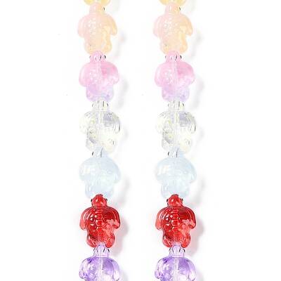 Transparent Glass Enamel Beads Strands
