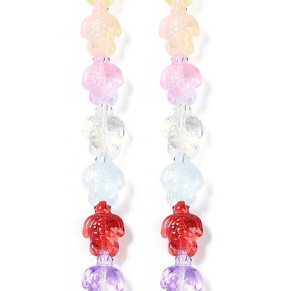 Transparent Glass Enamel Beads Strands