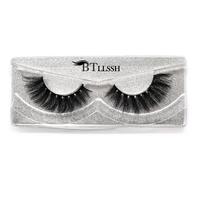 Thick False Eyelashes, 1 Pair Long Fluffy D Curl False Eyelashes, Natural Curling Wispy Cat Eye Faux Cluster Lashes Strip Las...