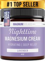 Magnum Solace Nighttime Magnesium Cream - Hydrating Lotion for Daily Comfort - Body Care, Skincare & Cosmetic Use