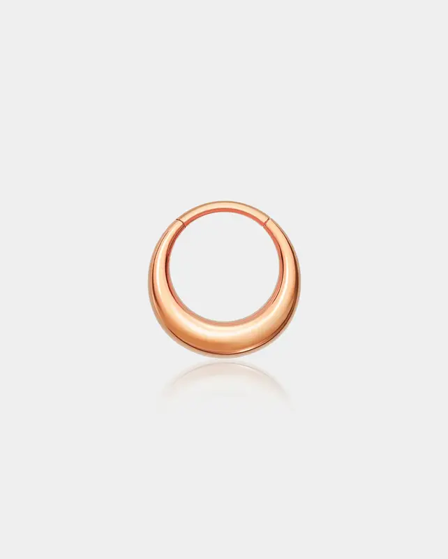 Fake Gauged Hinged Segment Septum Ring - Rose Gold / 16G / 8mm