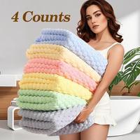 27.5in*55inMicrofiber Bath Towels, 4 Counts Super Absorbent & Soft Waffle Weave Bath Towel Set, Quick Dry Unscented for Bathr...