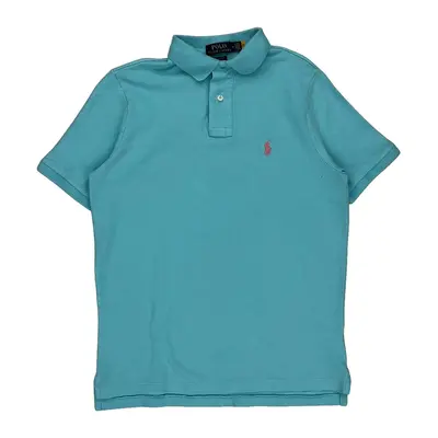 Ralph Lauren Polo Shirt - Medium Blue Cotton