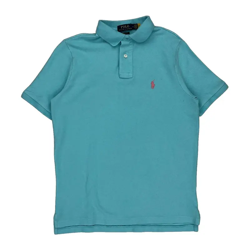 Ralph Lauren Polo Shirt - Medium Blue Cotton