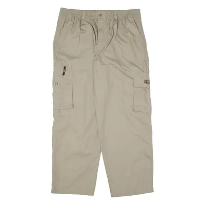 LMC Outdoor Cargo Mens Trousers Beige Regular Wide-Leg W34 L28