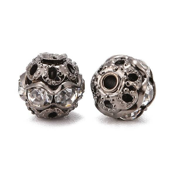 Brass Rhinestone Beads