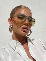 Fashionable All-match Ombre Lens Sunglasses, Stylish Tinted Lens Sunglasses for Everyday Use, Semi-rimless Sunglasses, Fashio...