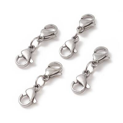 Non-Tarnish 304 Stainless Steel Double Lobster Claw Clasps