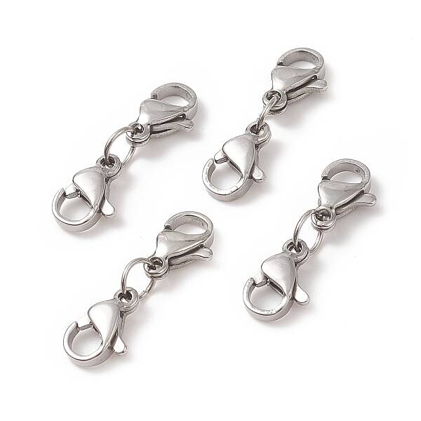 Non-Tarnish 304 Stainless Steel Double Lobster Claw Clasps