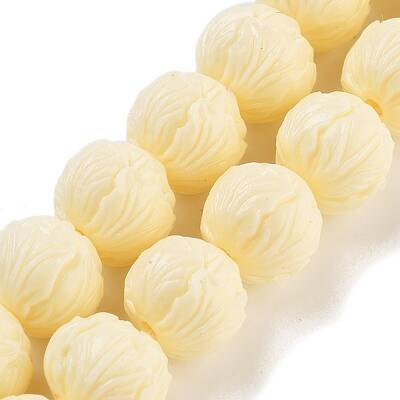 Synthetic Coral Carved Beads Strands