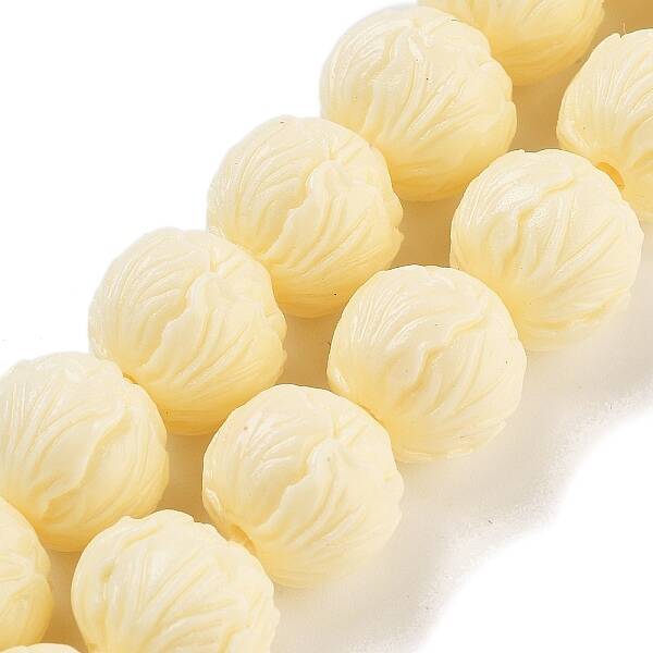 Synthetic Coral Carved Beads Strands