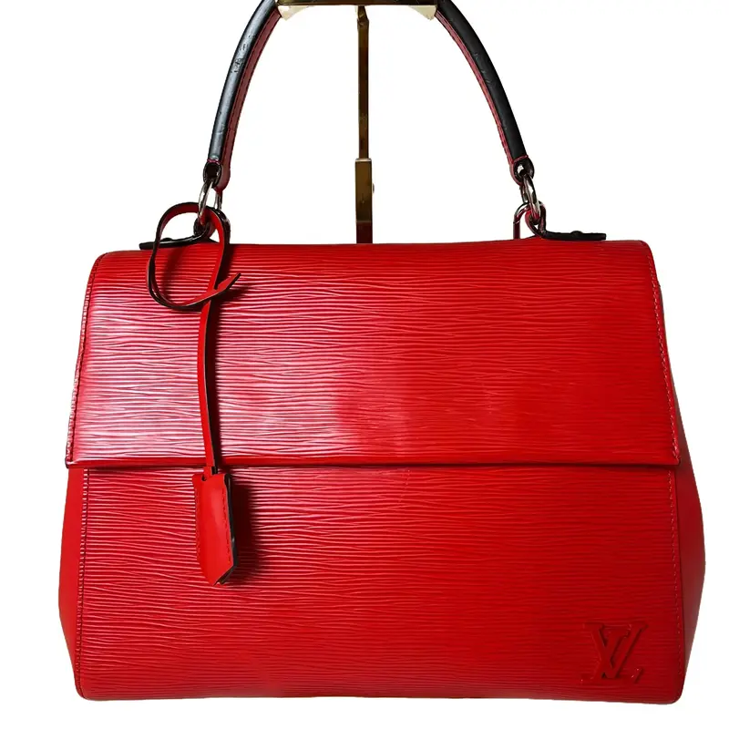Pre-owned Louis Vuitton Leather Tote Bags LOUIS VUITTON:Red Epi Cluny BB