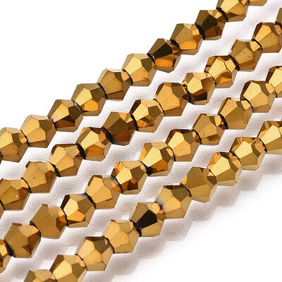 Electroplate Glass Bead Strands