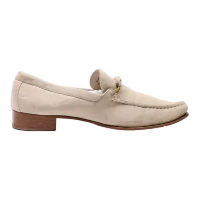 BALLY Loafer Shoes Beige Leather Womens UK 5.5