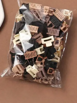 Minimalist Random Color Mini Hair Claws (20pcs), Casual Versatile Claw clip for Women & Girls, Elegant All-match Fashion Acce...