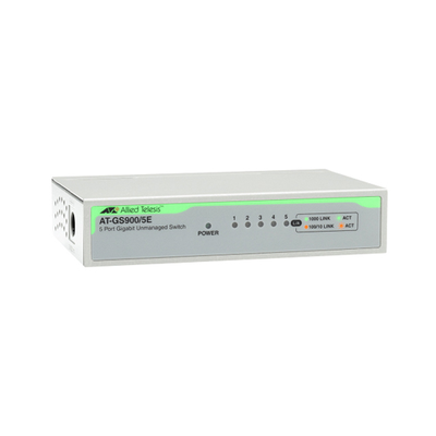 AT-GS900/5E-20 Allied Telesis GS900 Series 5 x Ports 1000Base-T Rack-mountable Layer 2 Unmanaged Gigabit Ethernet Network Swi...