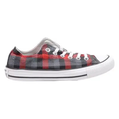 CONVERSE Low Top Trainers Red Canvas Womens UK 5