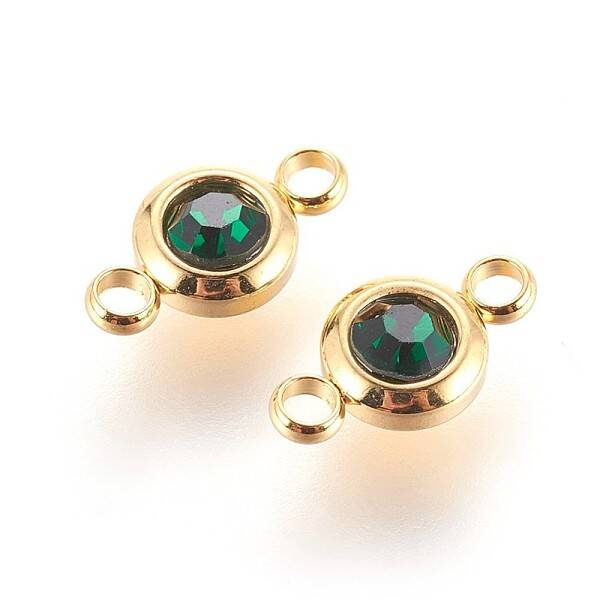 304 Stainless Steel Rhinestone Links connectors