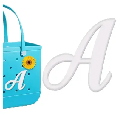 Letter Charms for Bogg Bag，White Alphabet Lettering Accessories Charms Compatible with Bogg Bag Original All Models, Insert...