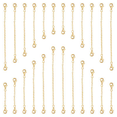 24Pcs 6 Style Brass Cable Chain Extender