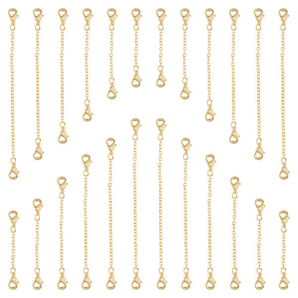 24Pcs 6 Style Brass Cable Chain Extender
